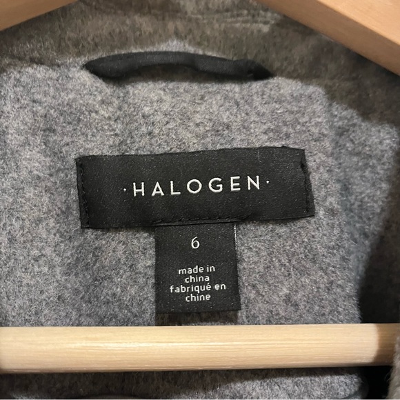 NWT Halogen Single Breast Wool Coat Grey 6 - Picture 7 of 9